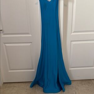 Elegant ocean Blue Evening Gown